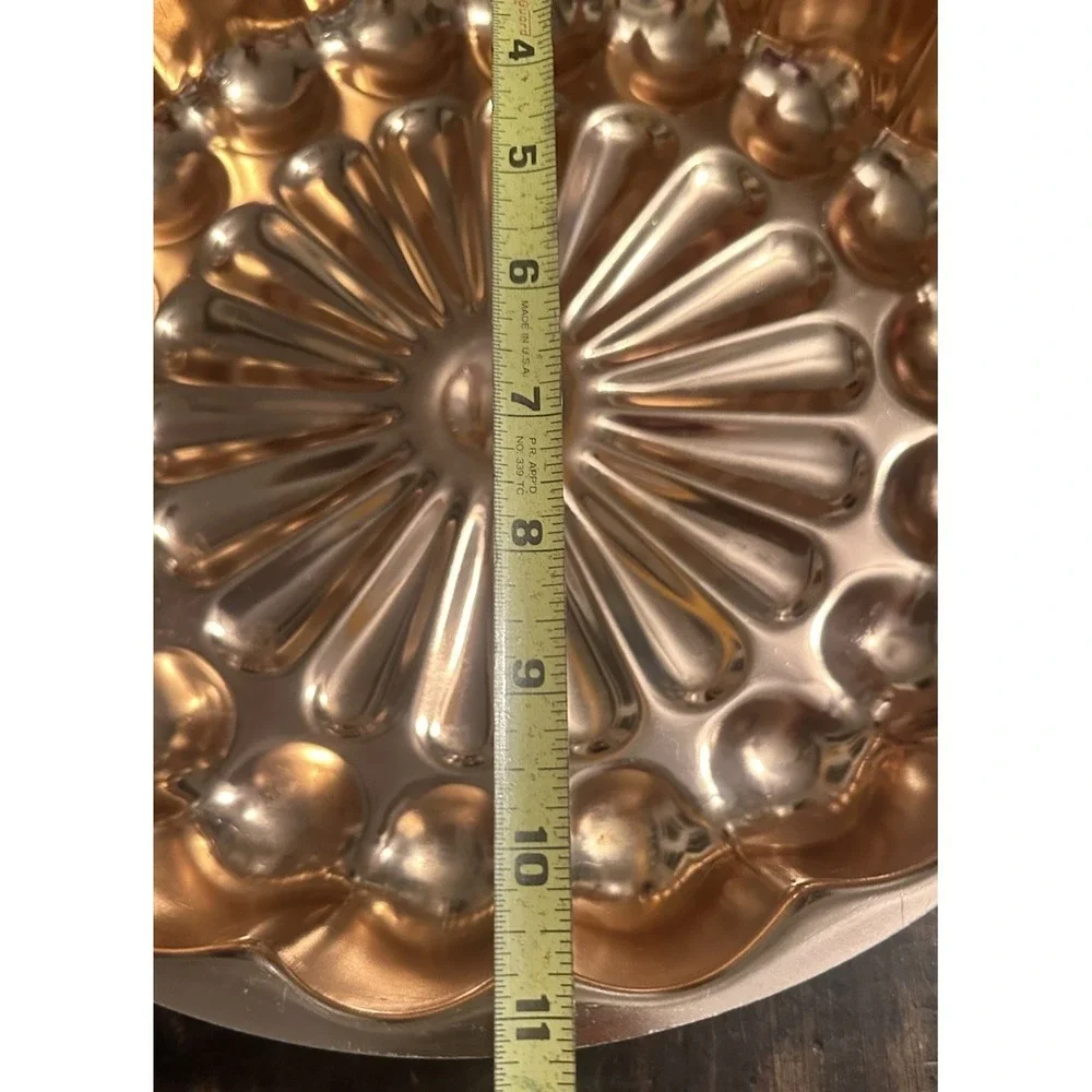 Large Copper Tone‎ Large Gelatin Mold Bowl Wall Hang 11